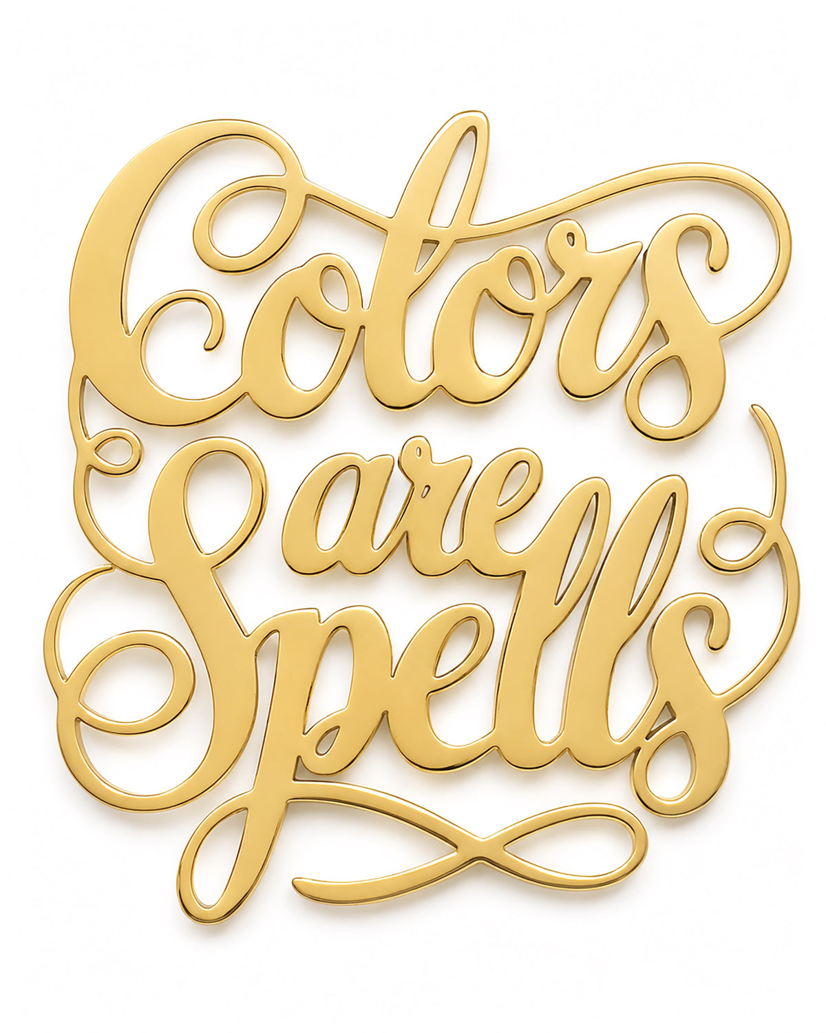 Colors are Spells Gold Enamel Pin