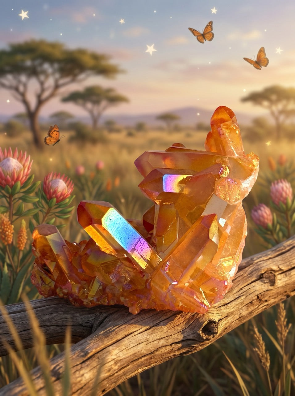 Golden Savanna Cluster Quartz – Collector's Piece