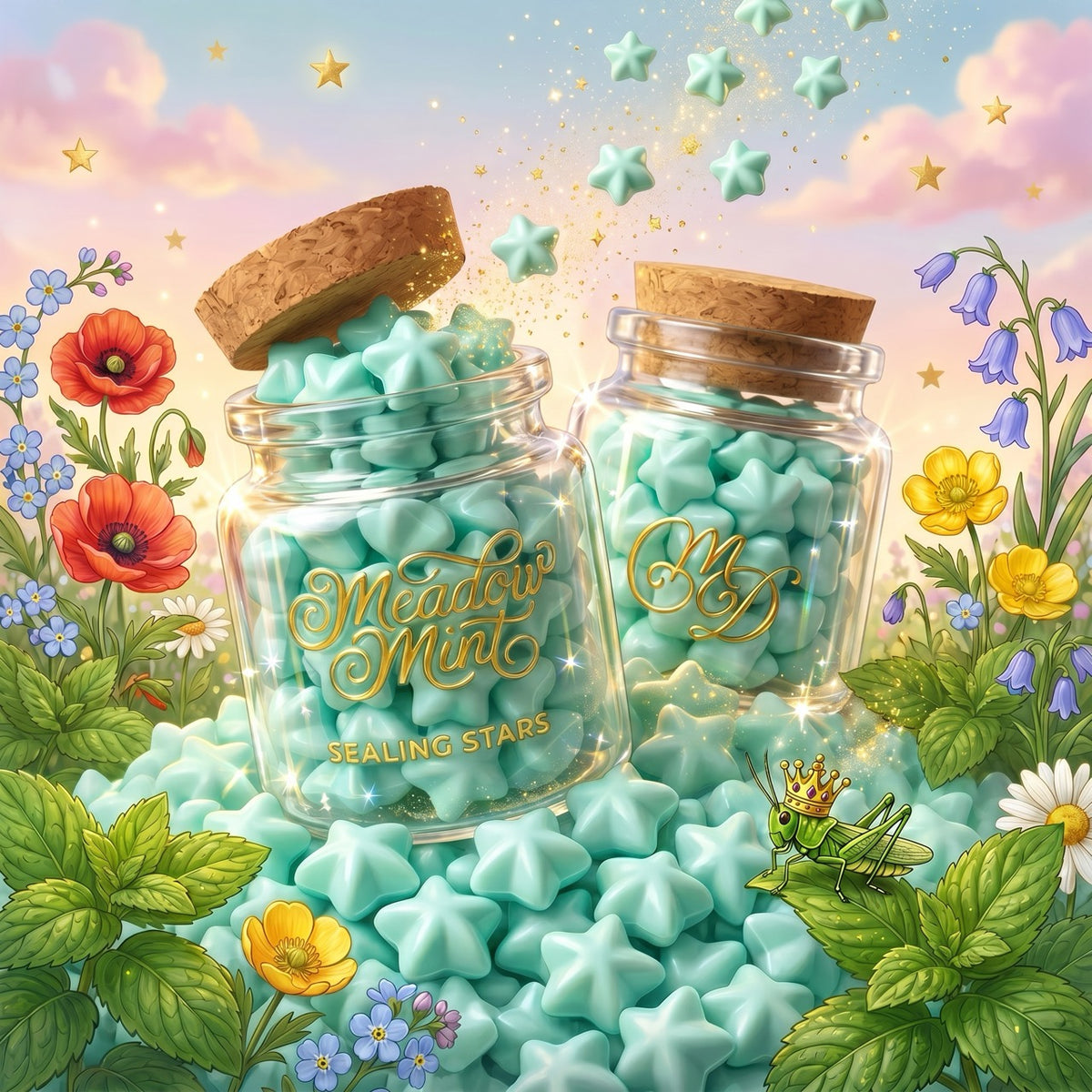 Meadow Mint Sealing Stars – Wax Sealing Beads