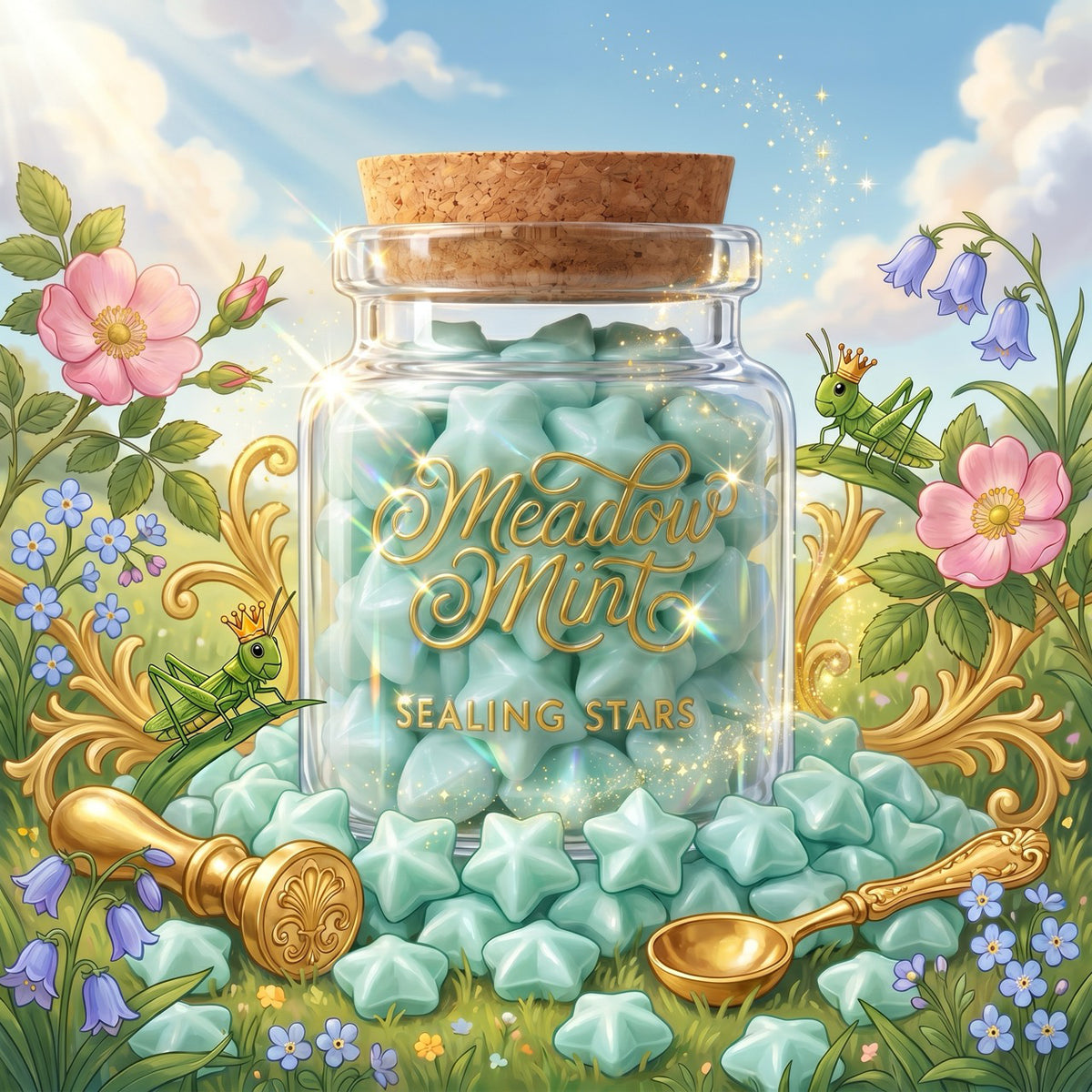 Meadow Mint Sealing Stars – Wax Sealing Beads