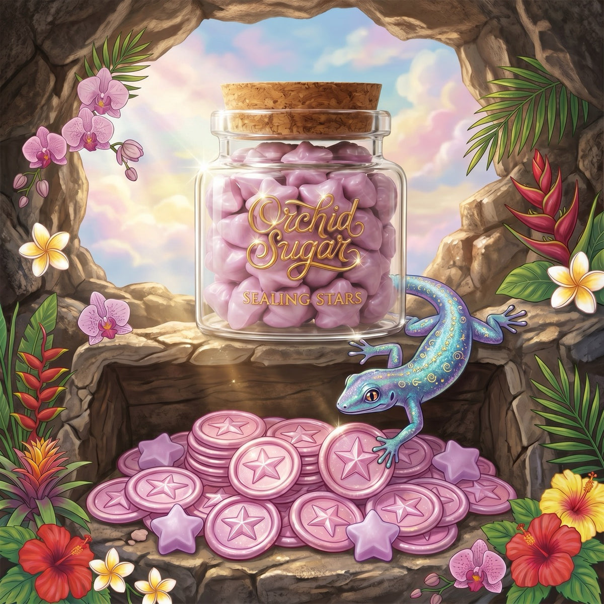 Orchid Sugar Sealing Stars – Wax Sealing Beads