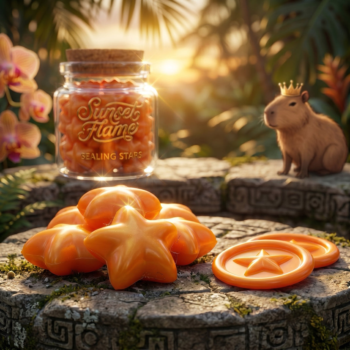 Sunset Flame Sealing Stars – Wax Sealing Beads
