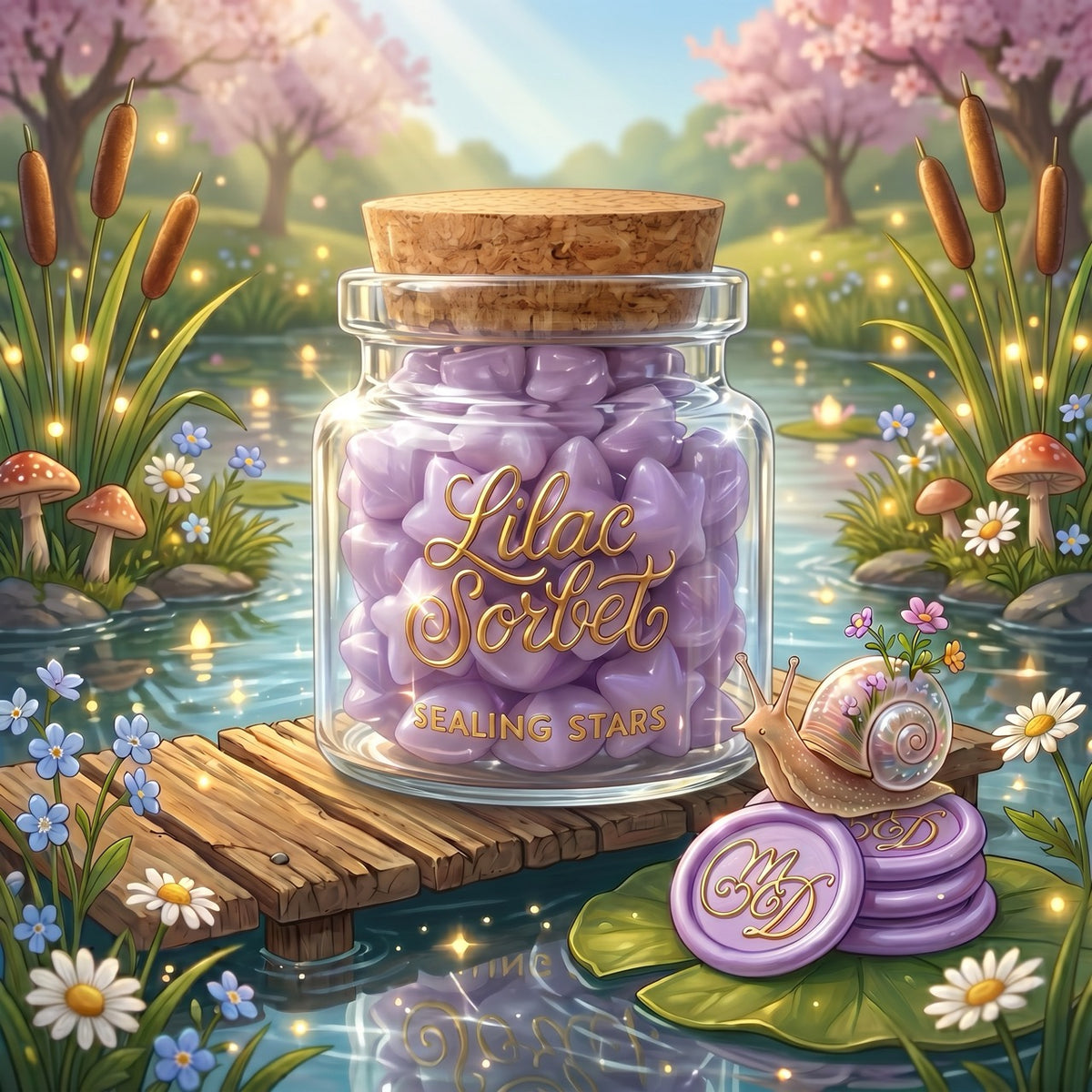 Lilac Sorbet Sealing Stars – Wax Sealing Beads