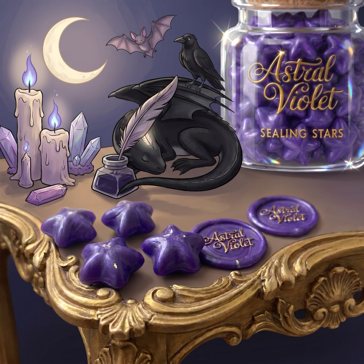 Astral Violet Sealing Stars – Wax Sealing Beads