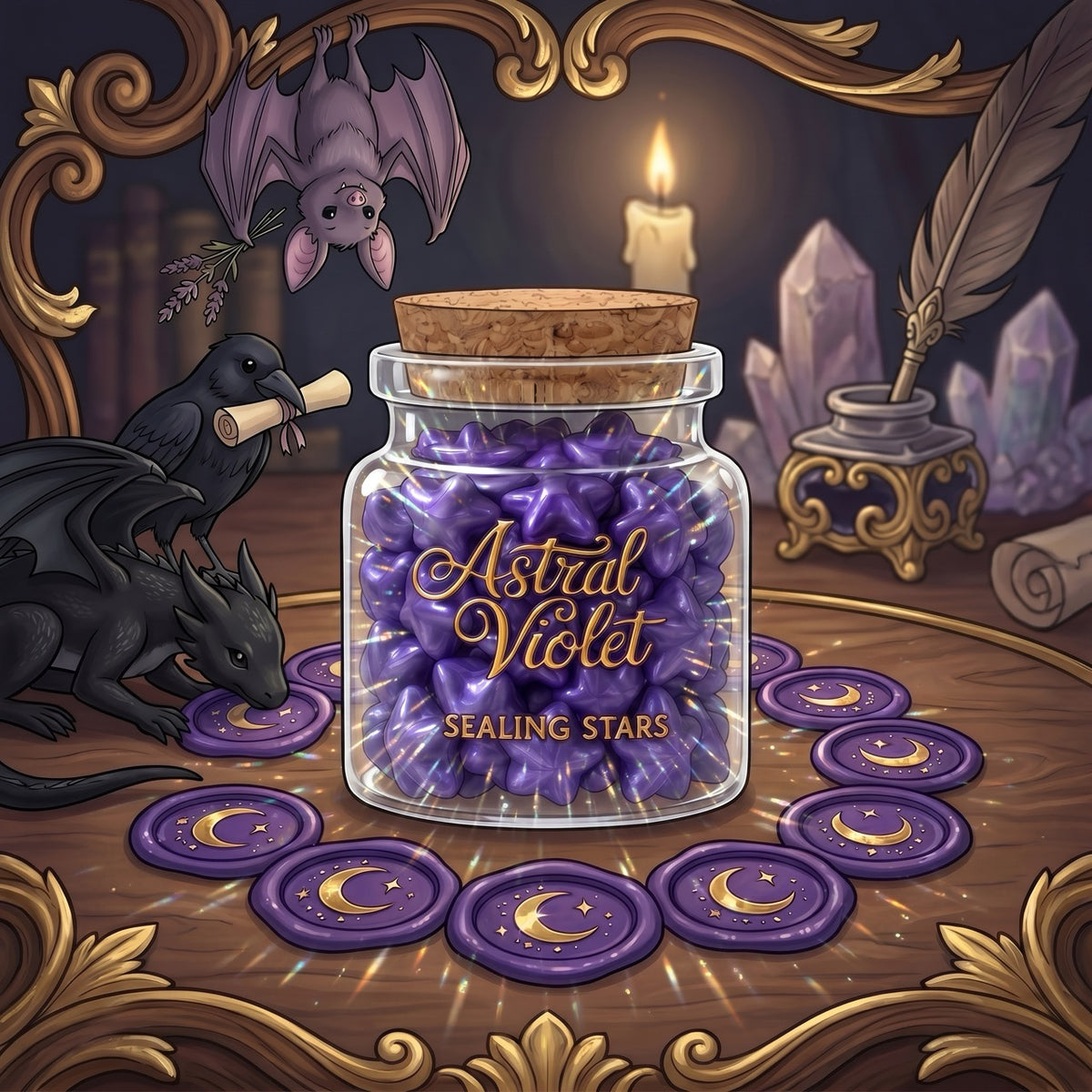 Astral Violet Sealing Stars – Wax Sealing Beads