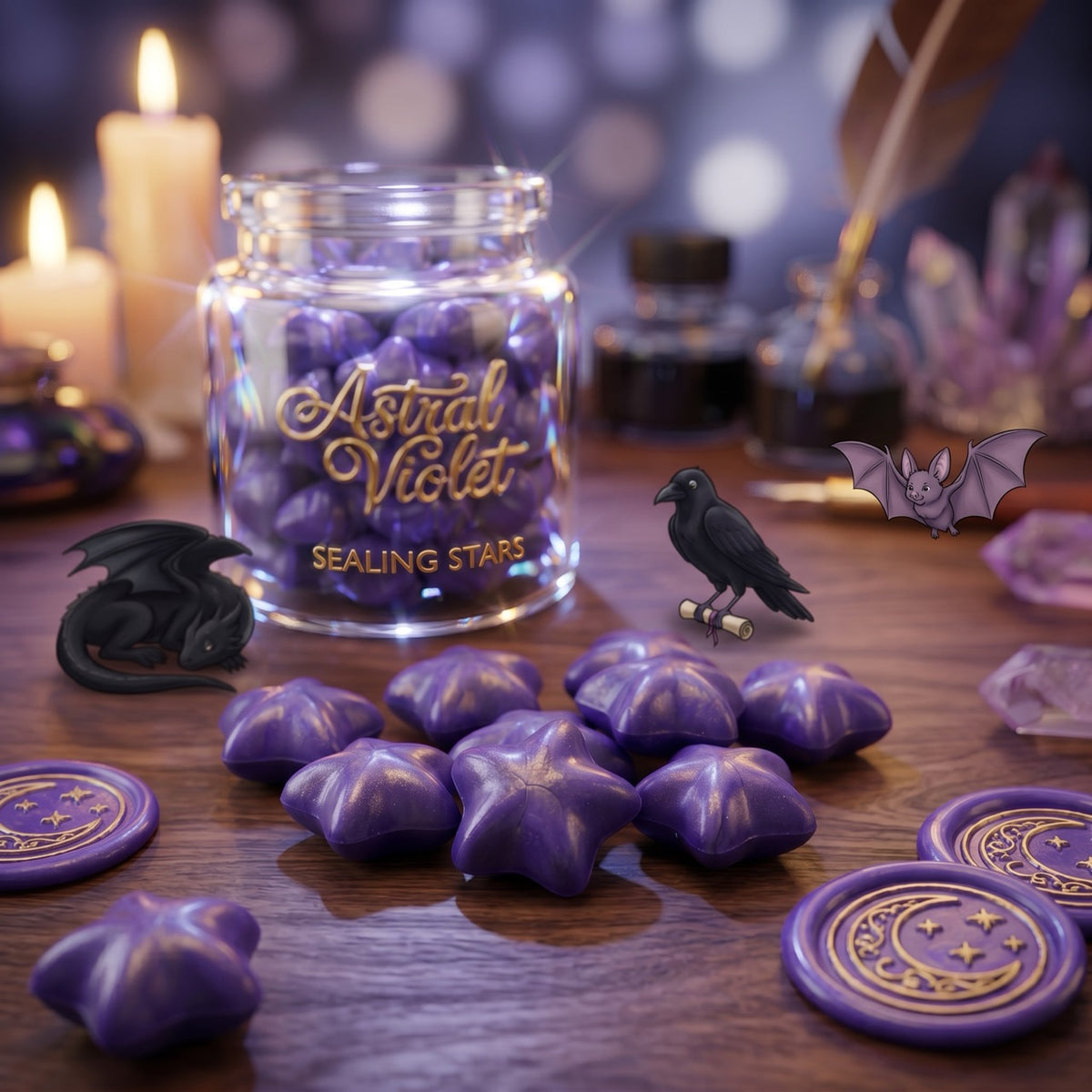 Astral Violet Sealing Stars – Wax Sealing Beads