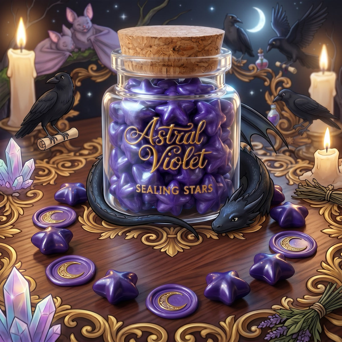 Astral Violet Sealing Stars – Wax Sealing Beads