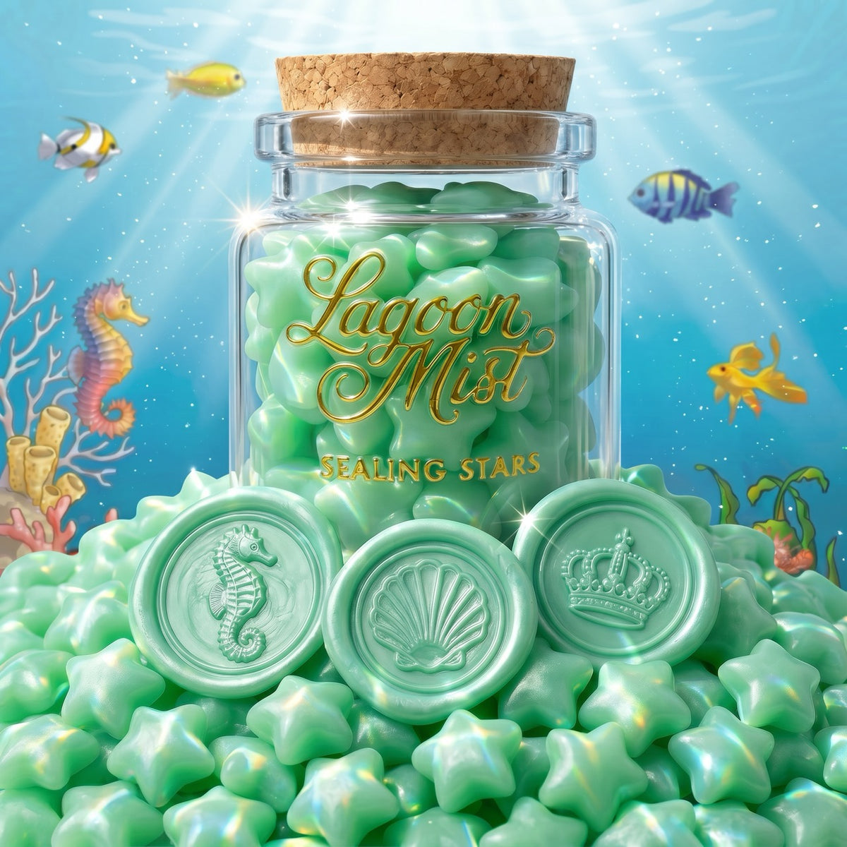 Lagoon Mist Sealing Stars – Wax Sealing Beads