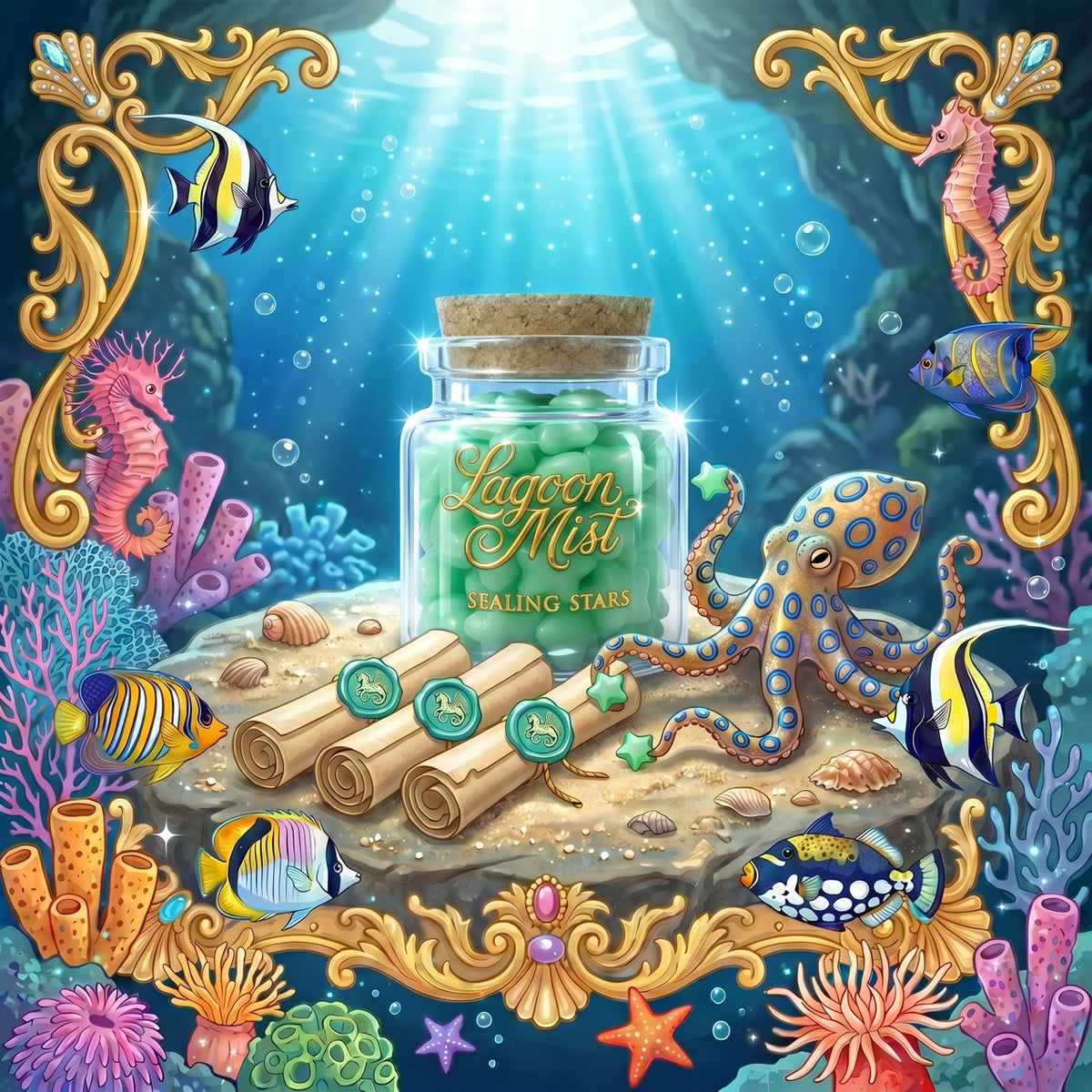Lagoon Mist Sealing Stars – Wax Sealing Beads