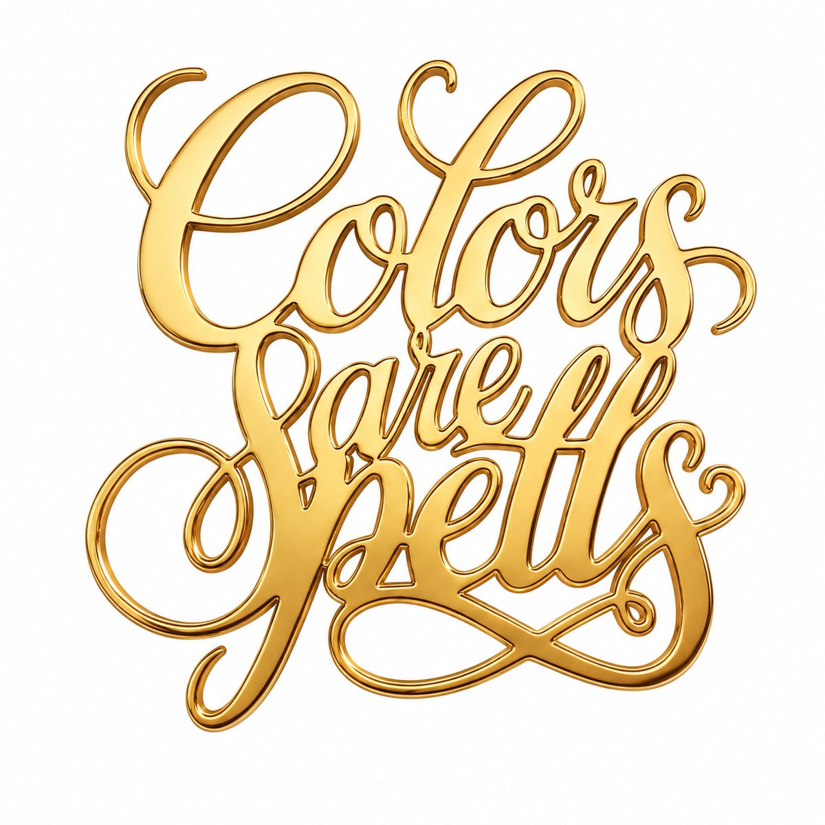 Colors are Spells Gold Enamel Pin