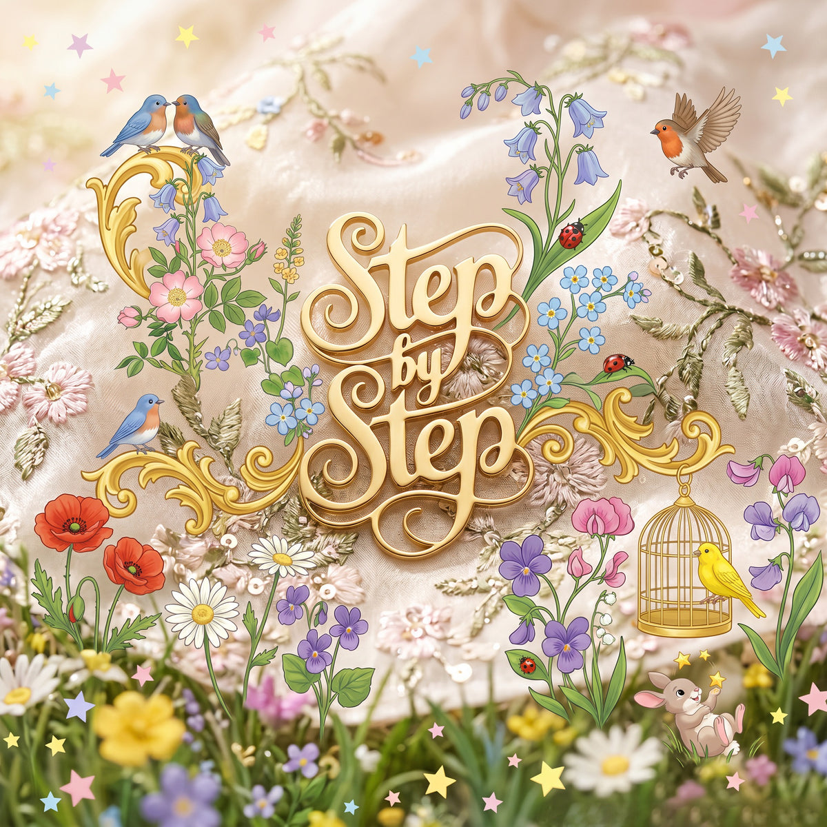 Step by Step Gold Enamel Pin