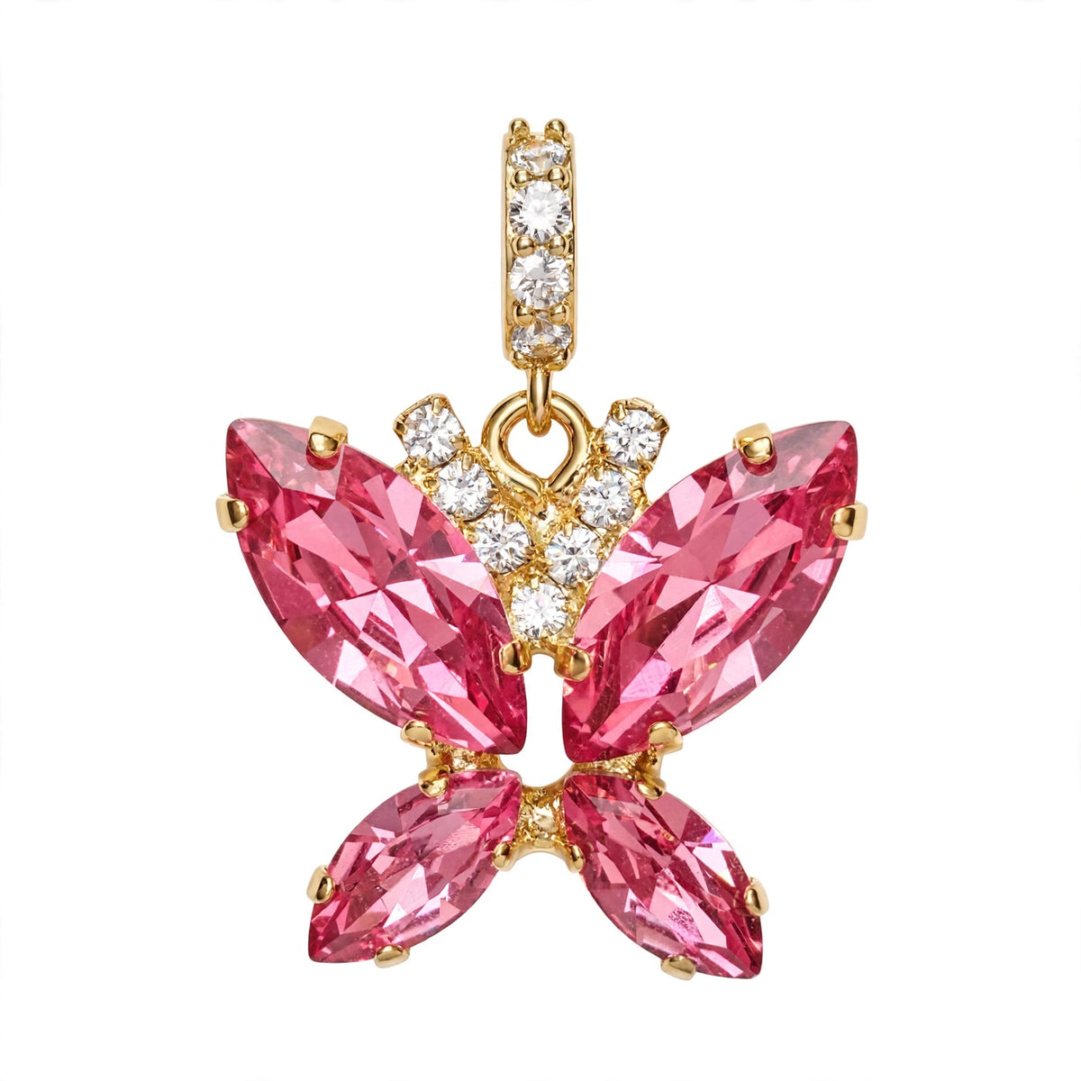 The Pendant of Affection Luna rose light rose Swarovski packshot — Mink & Davernay