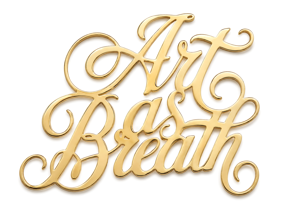 Art as Breath Gold Enamel Pin