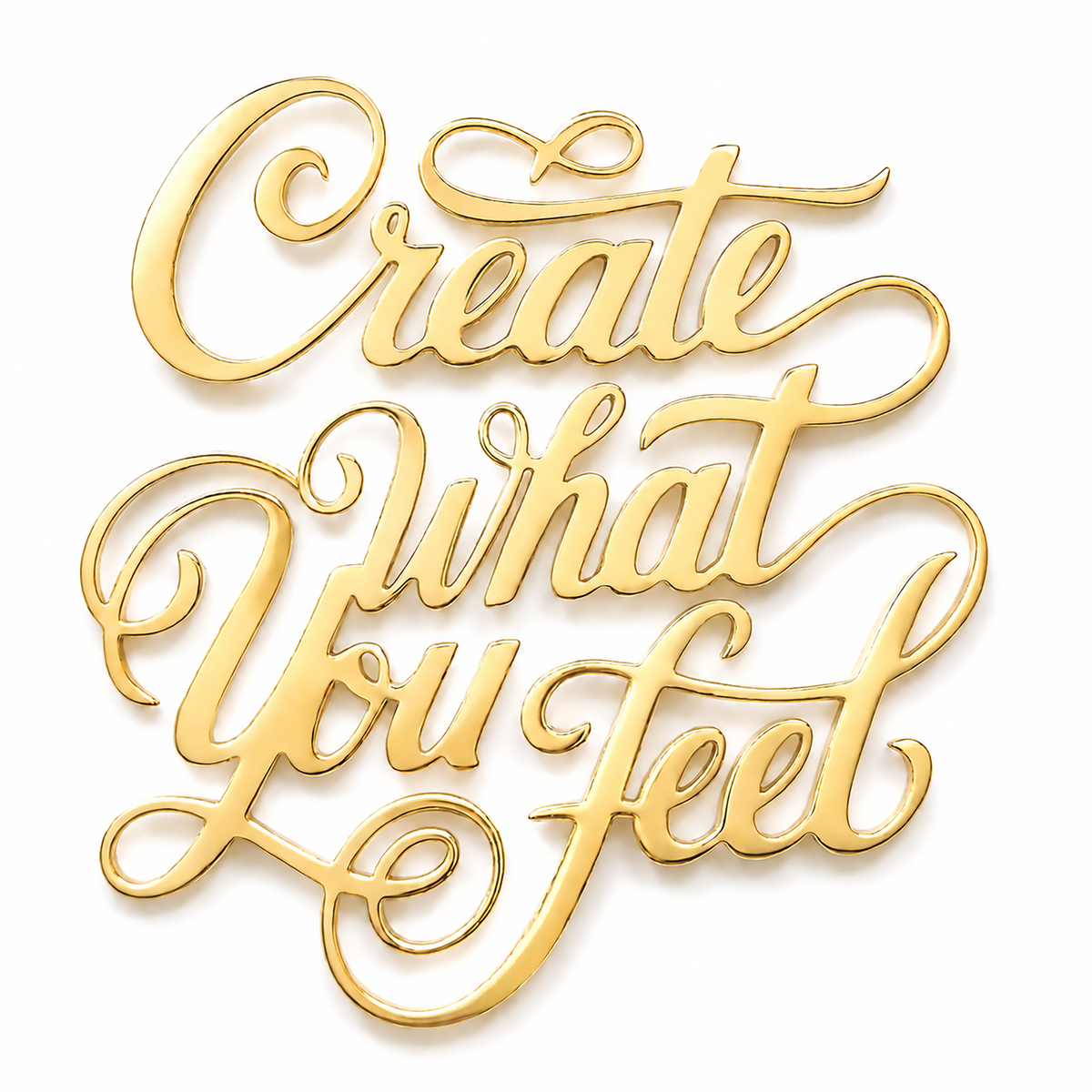 Create What You Feel Gold Enamel Pin