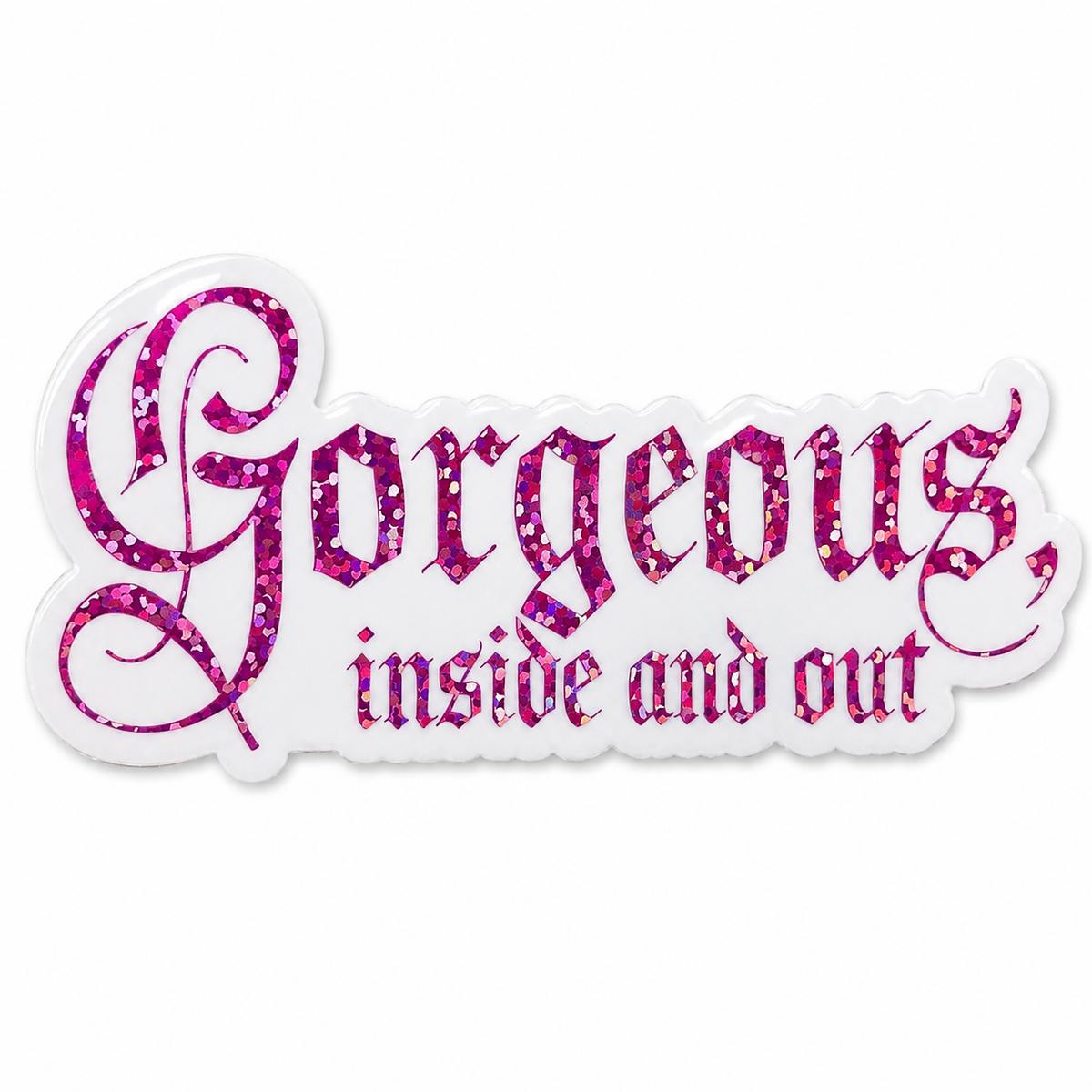 “Gorgeous Inside and Out” Sparkling Paper Charm