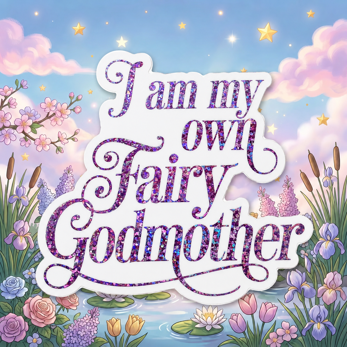 “I Am My Own Fairy Godmother” Sparkling Paper Charm