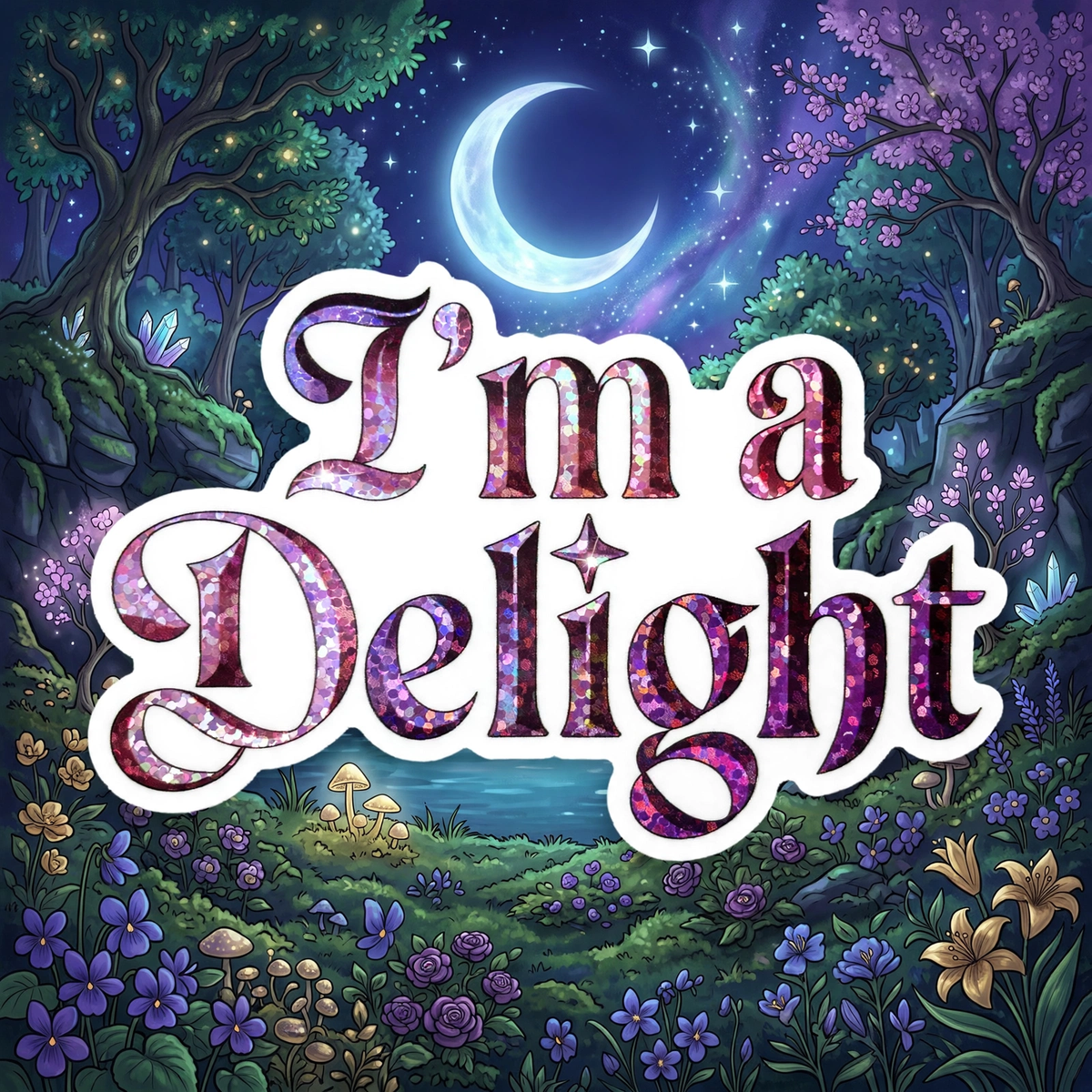 “I’m a Delight” Sparkling Paper Charm