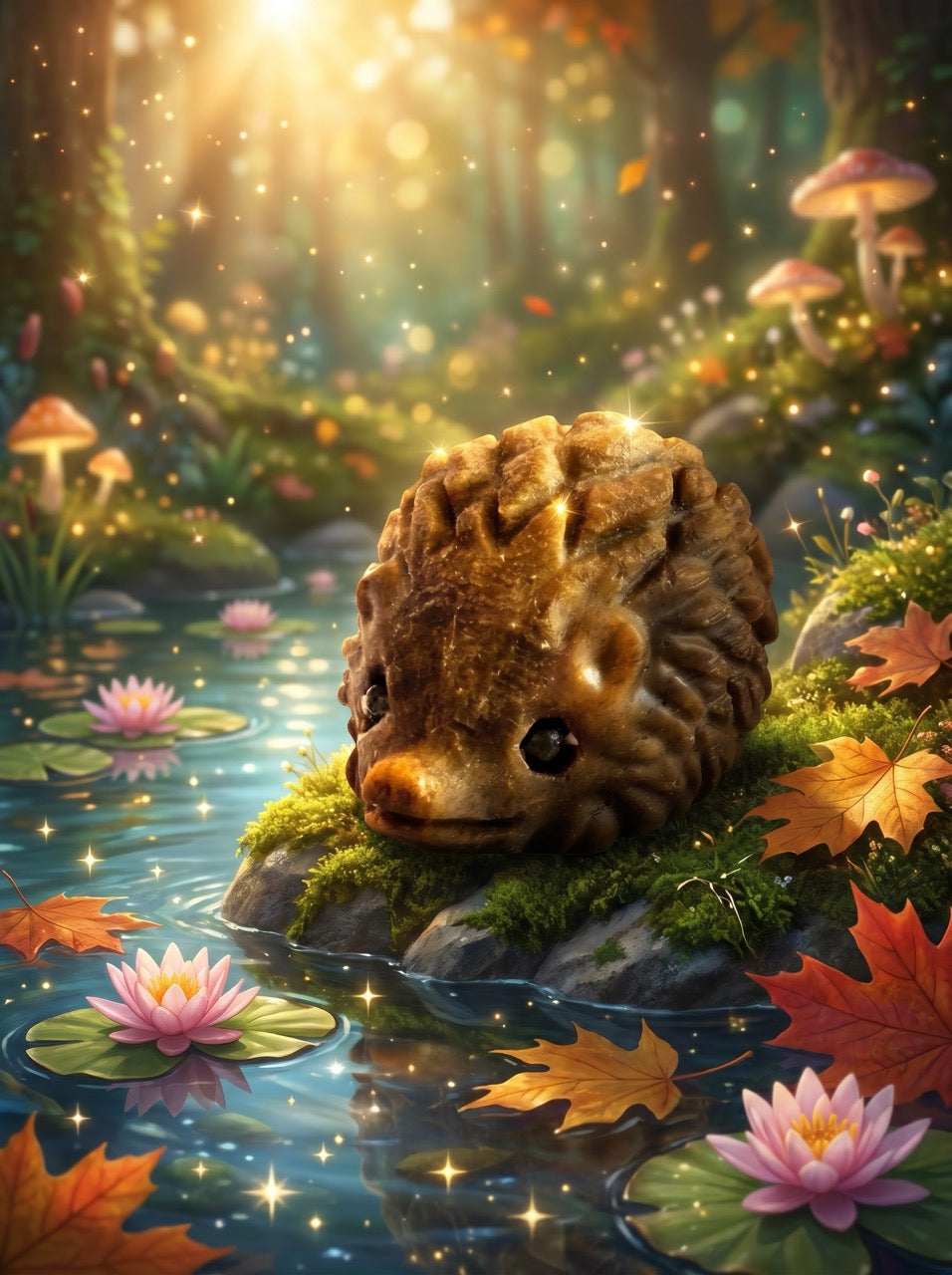 Tiger's Eye Hedgehog Sculpture Collector's Piece