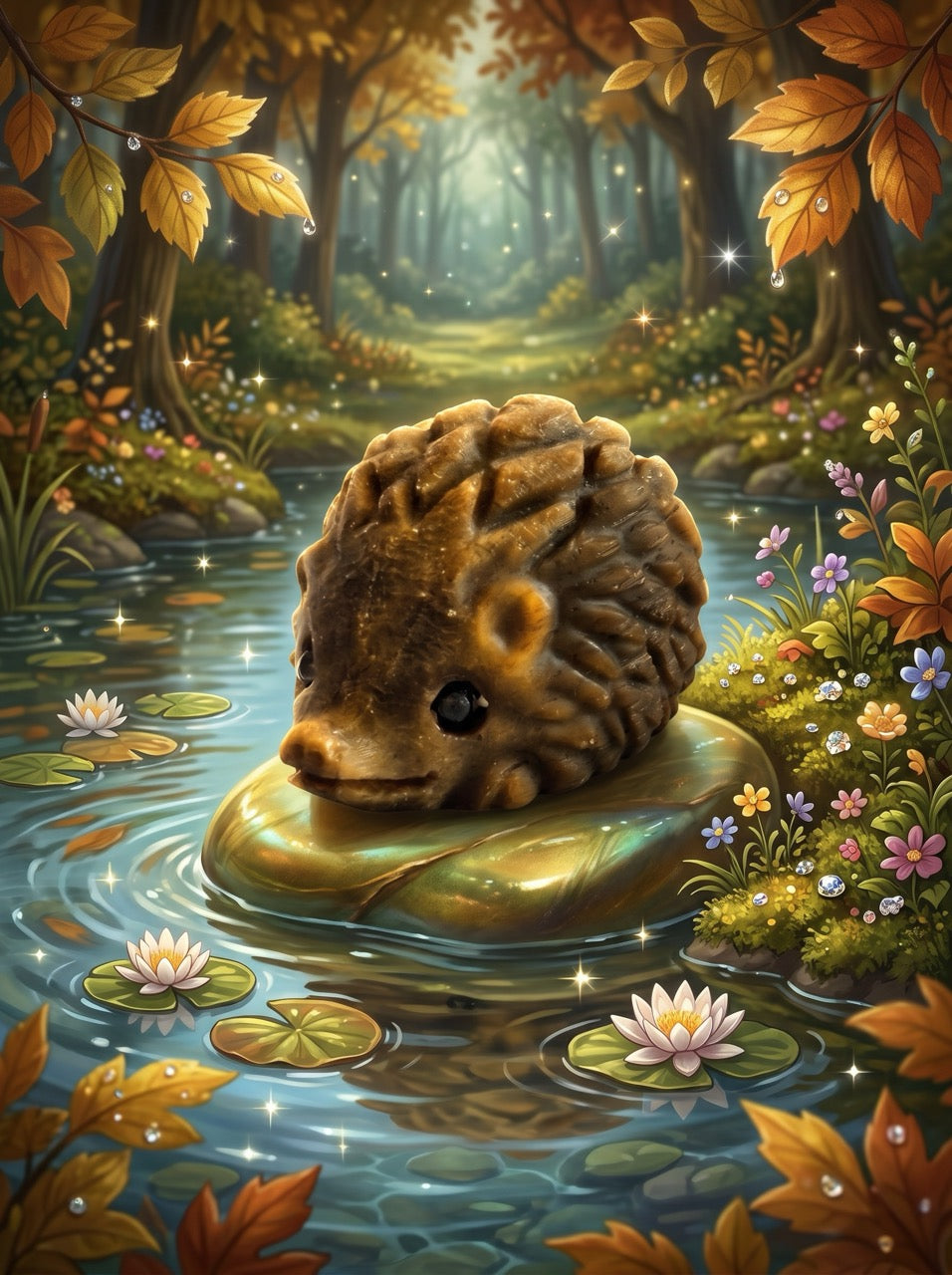 Tiger's Eye Hedgehog Sculpture Collector's Piece
