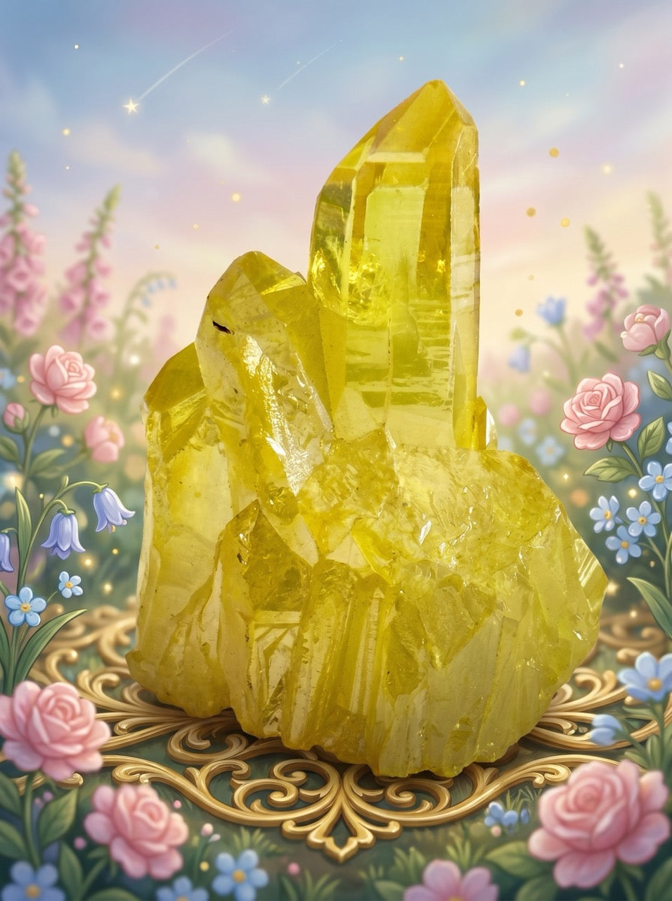 Sunlit Quartz Crystal Cluster – Collector's Piece