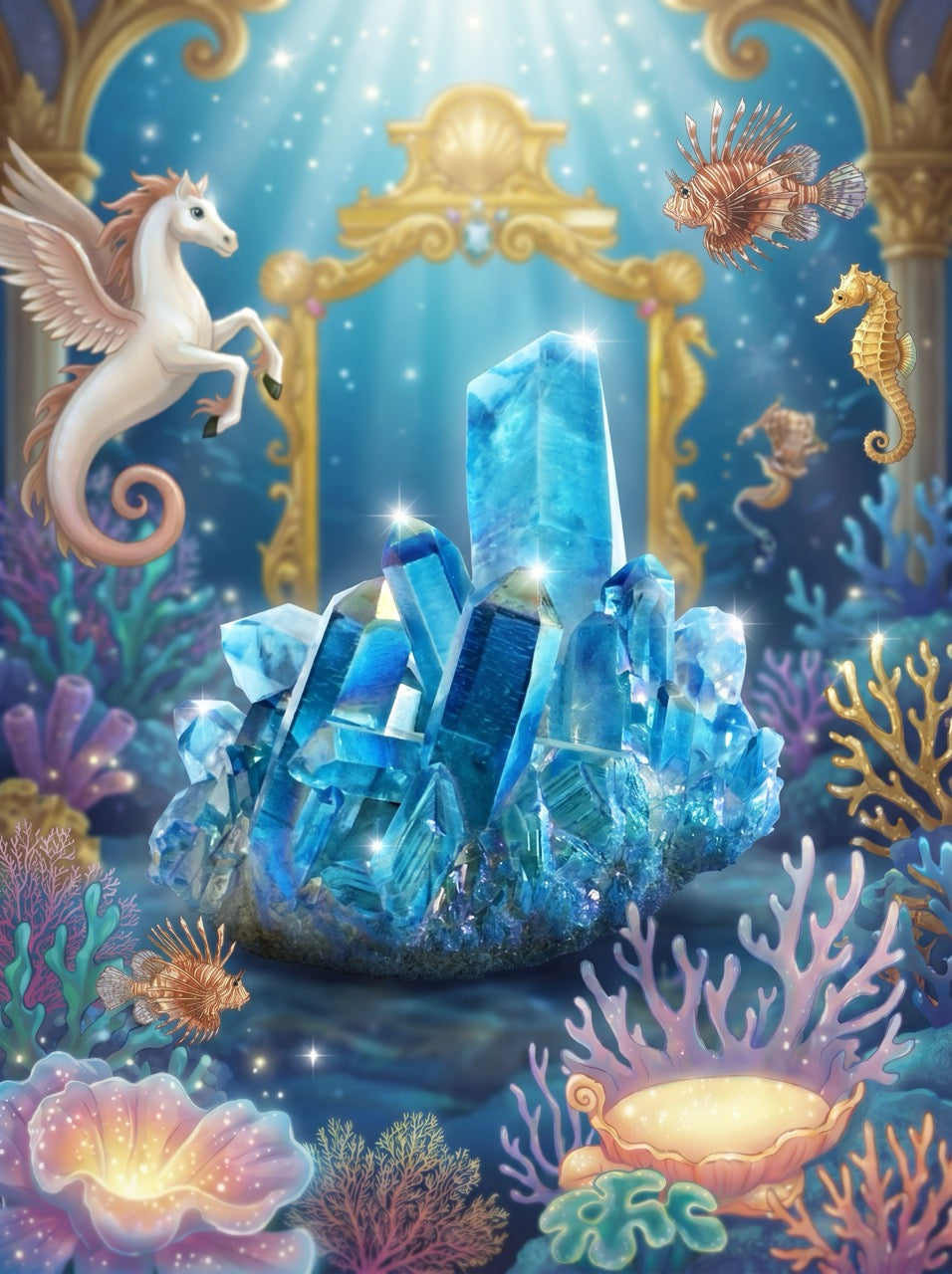 Blue Lagoon Quartz Cluster Crystal – Collector's Piece