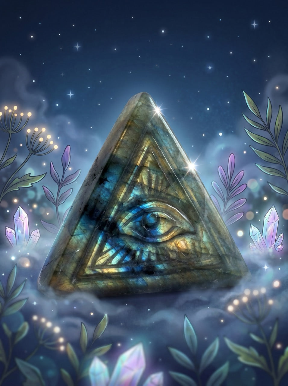 Third Eye Labradorite Triangle Collector's Piece