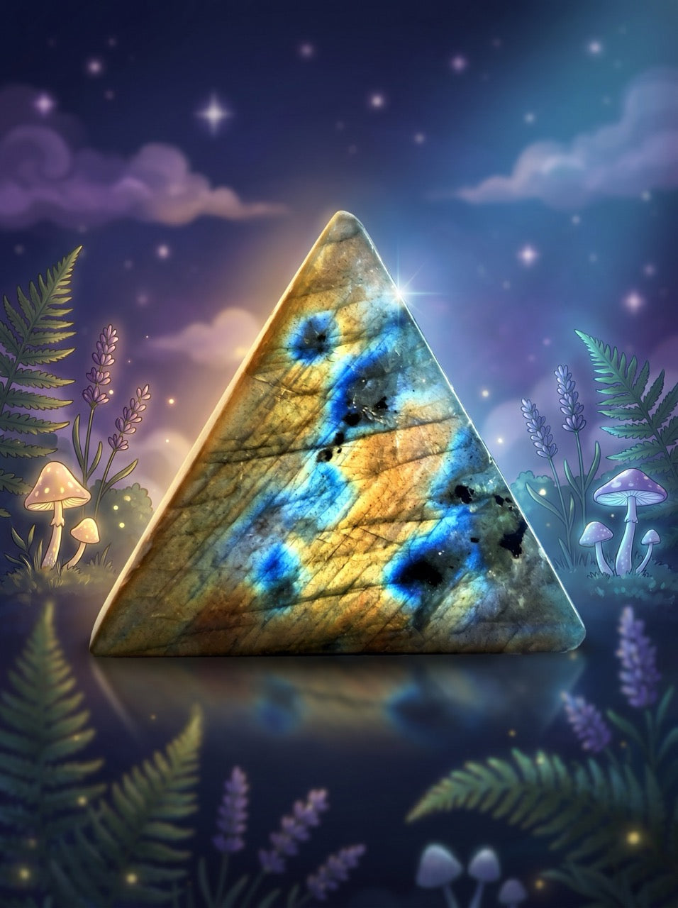Third Eye Labradorite Triangle Collector's Piece