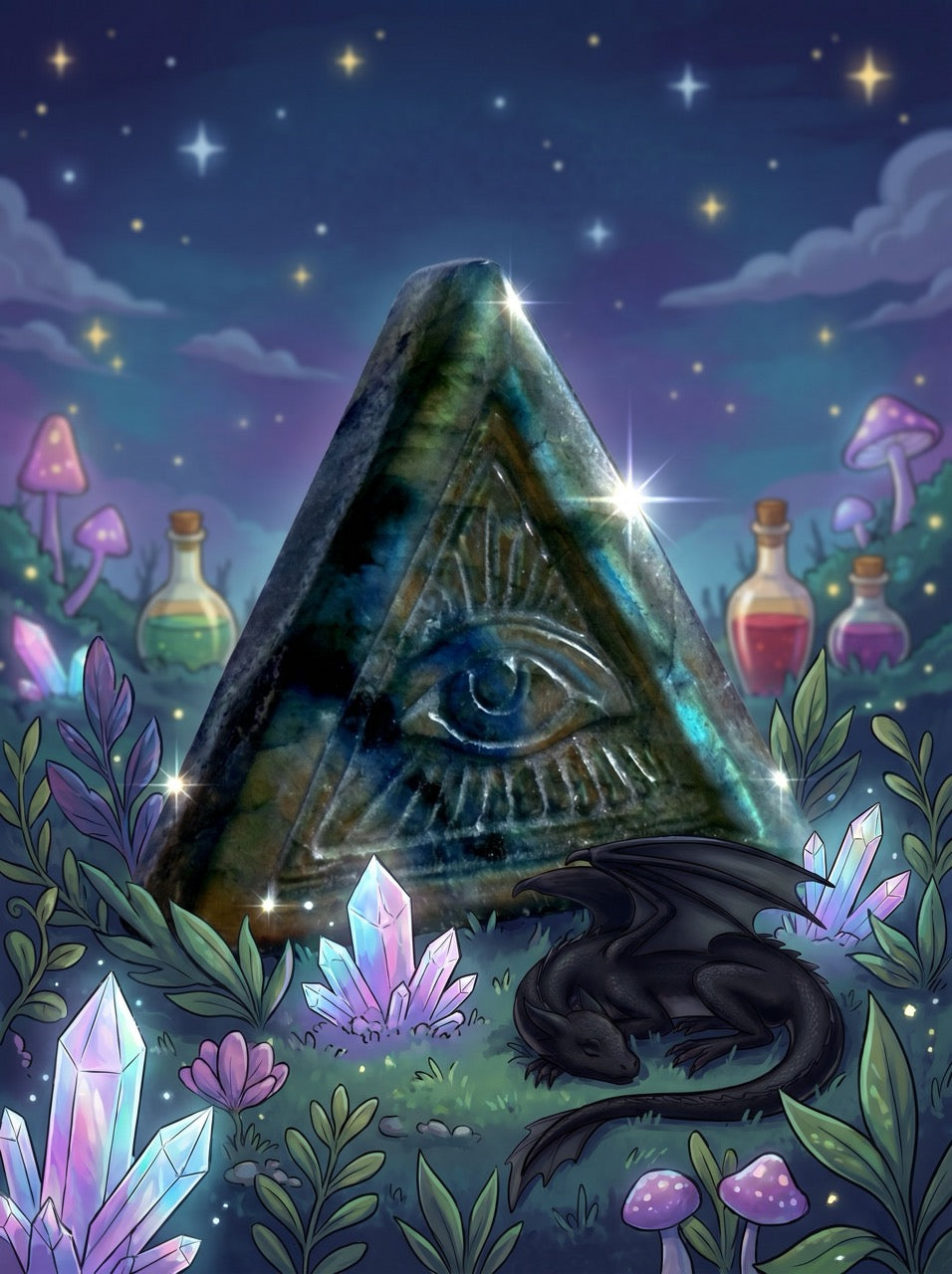 Third Eye Labradorite Triangle Collector's Piece