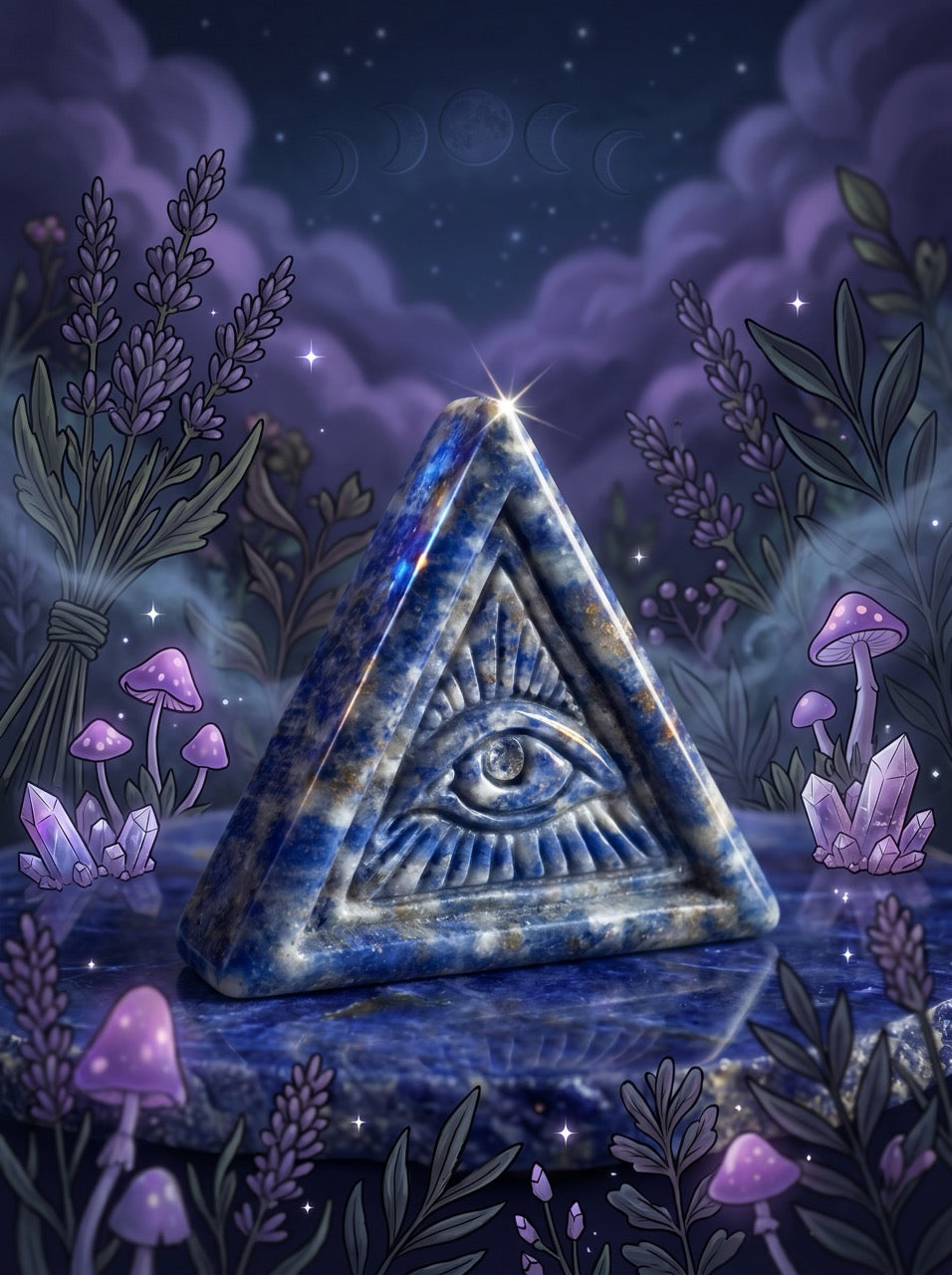 Sodalite Third Eye Triangle Collector's Piece