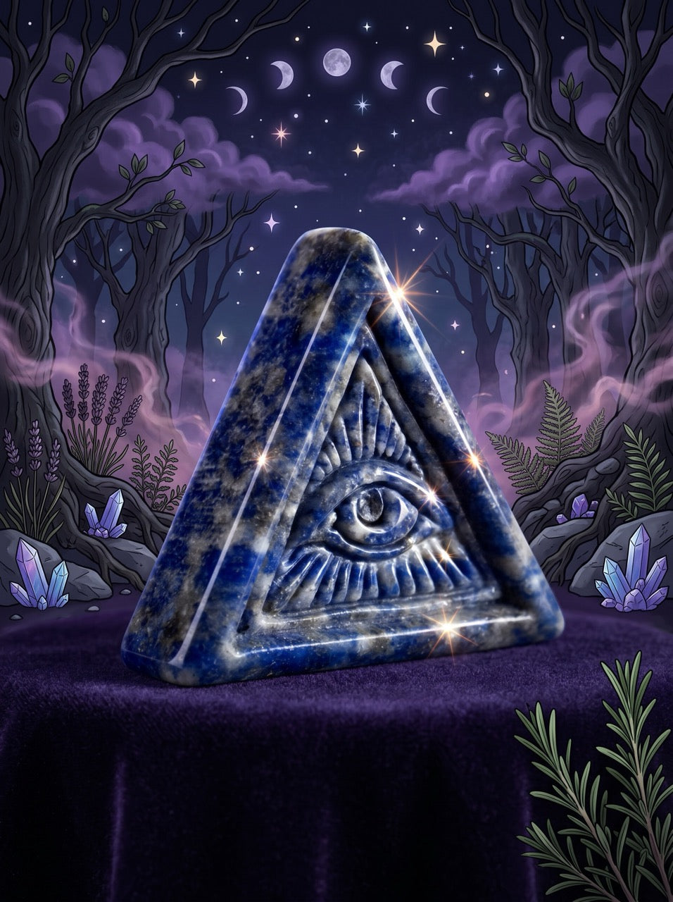 Sodalite Third Eye Triangle Collector's Piece