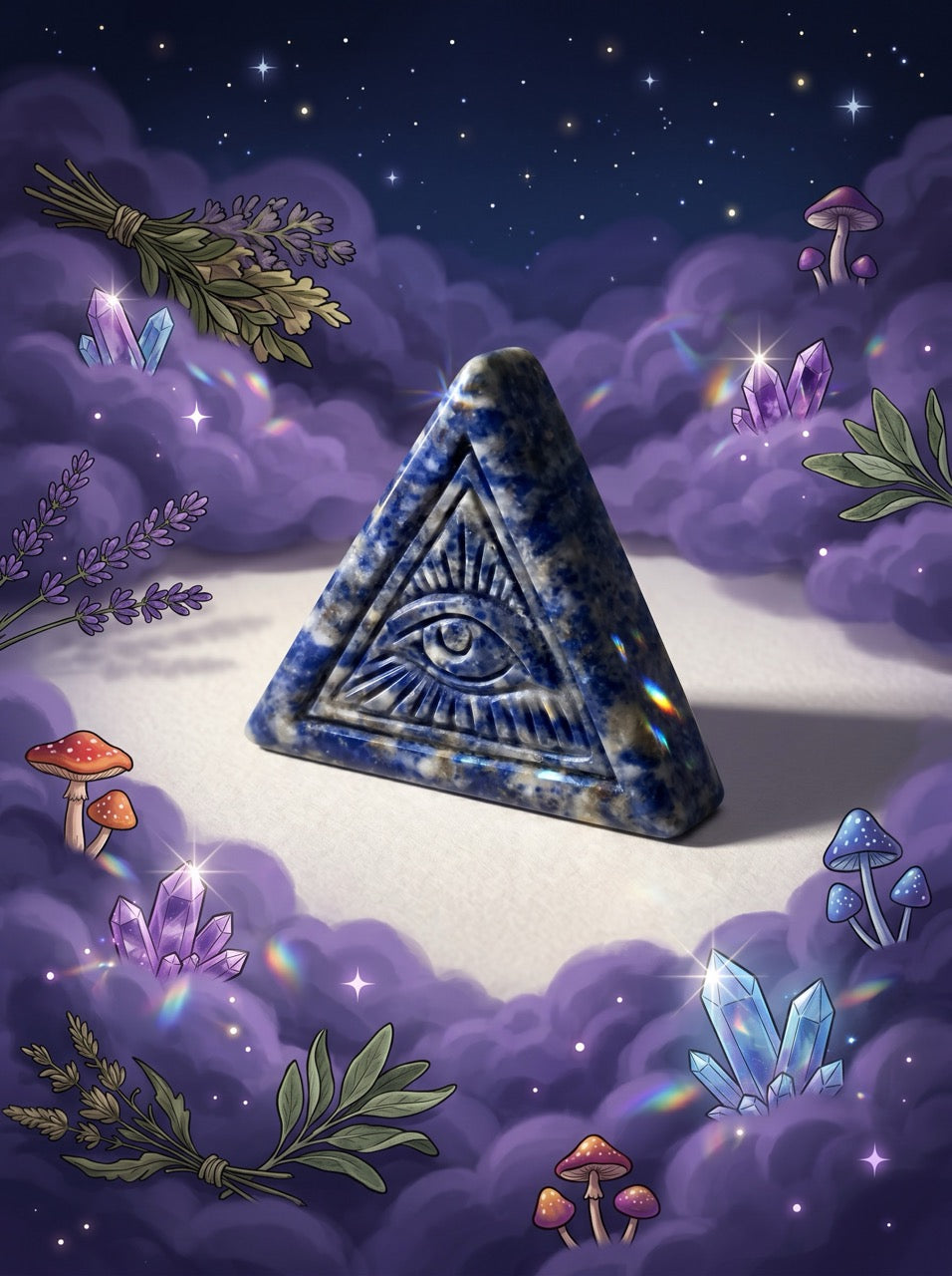 Sodalite Third Eye Triangle Collector's Piece