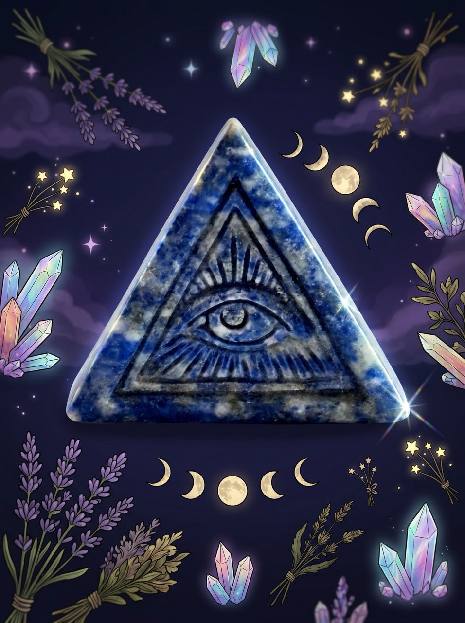 Sodalite Third Eye Triangle Collector's Piece