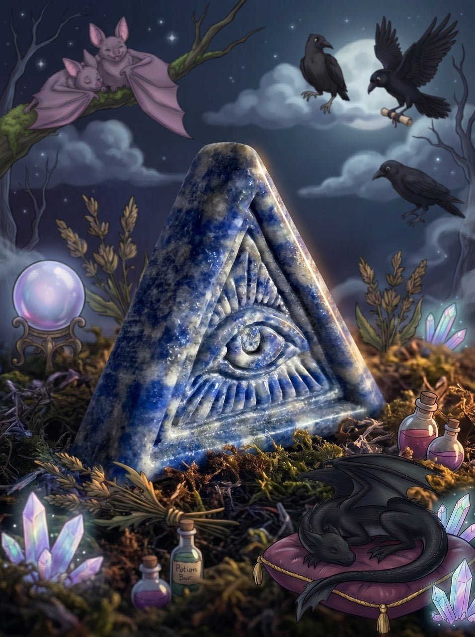 Sodalite Third Eye Triangle Collector's Piece