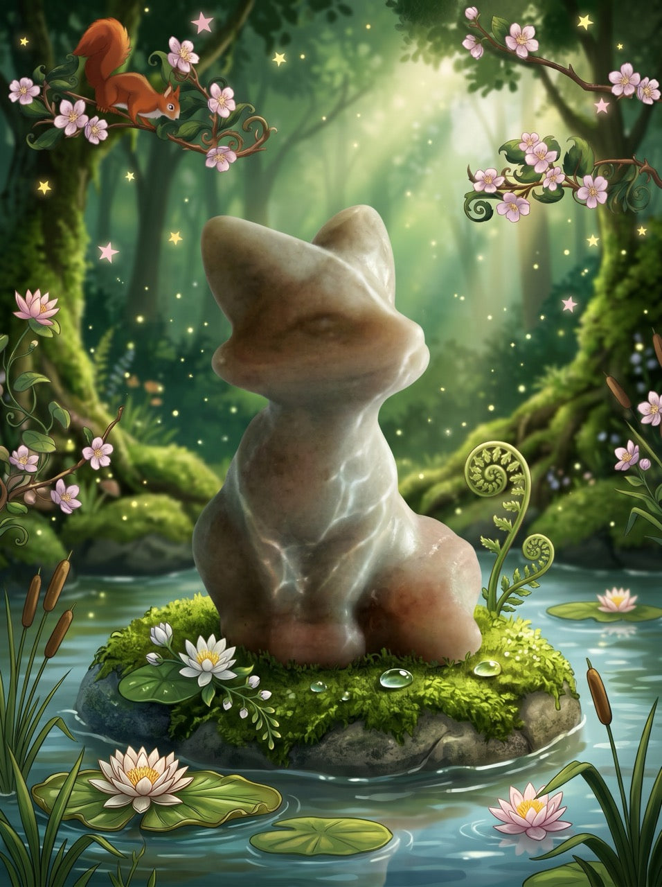 Forest Spirit Fox Sculpture Collector's Piece