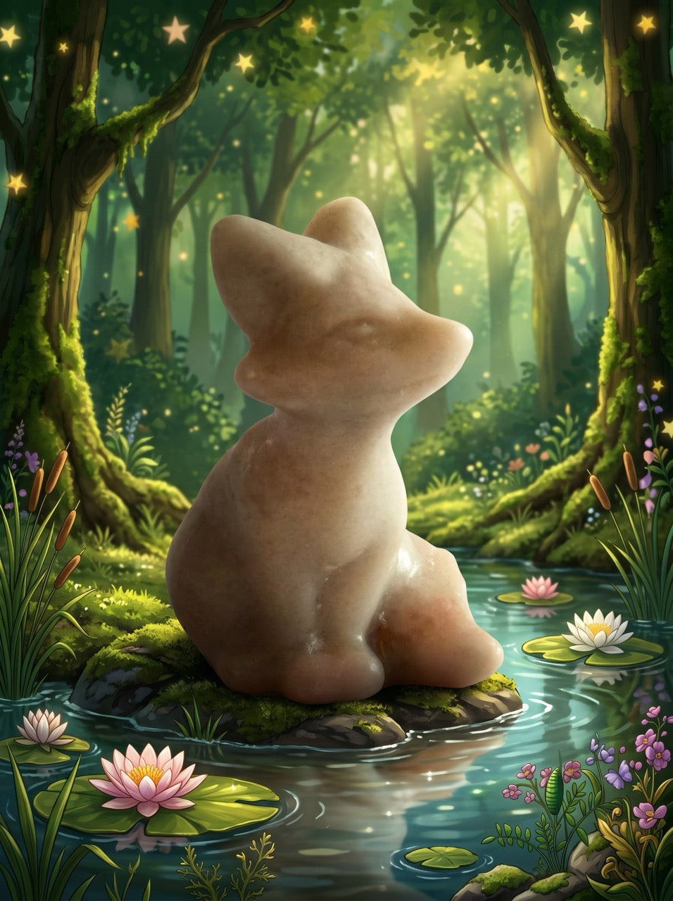 Forest Spirit Fox Sculpture Collector's Piece