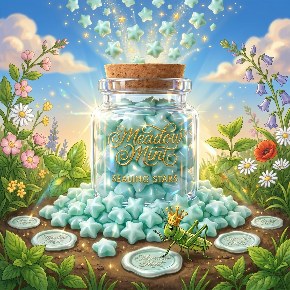 Meadow Mint Sealing Stars – Wax Sealing Beads