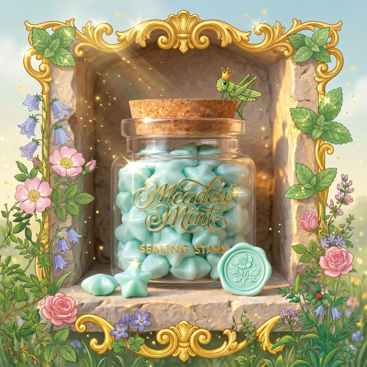 Meadow Mint Sealing Stars – Wax Sealing Beads