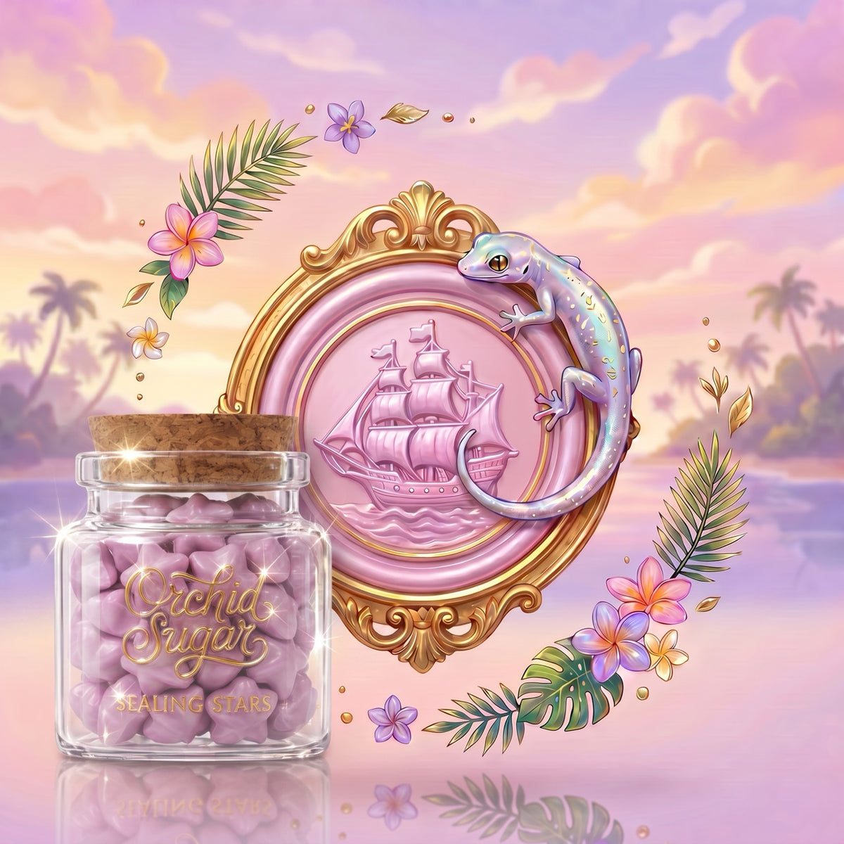 Orchid Sugar Sealing Stars – Wax Sealing Beads