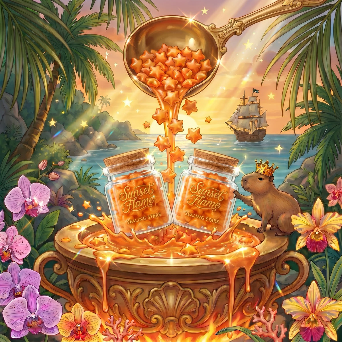 Sunset Flame Sealing Stars – Wax Sealing Beads
