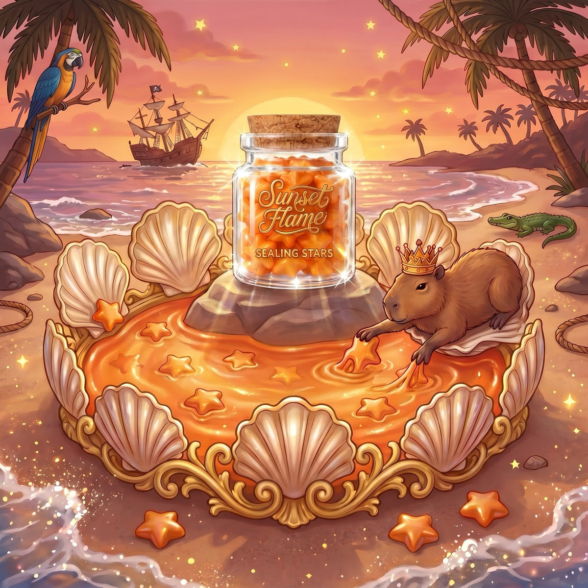 Sunset Flame Sealing Stars – Wax Sealing Beads
