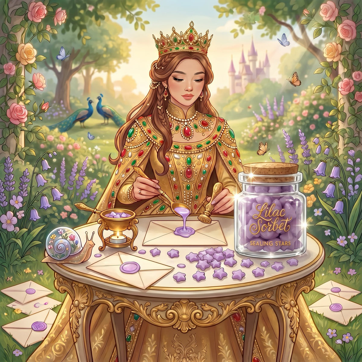 Lilac Sorbet Sealing Stars – Wax Sealing Beads