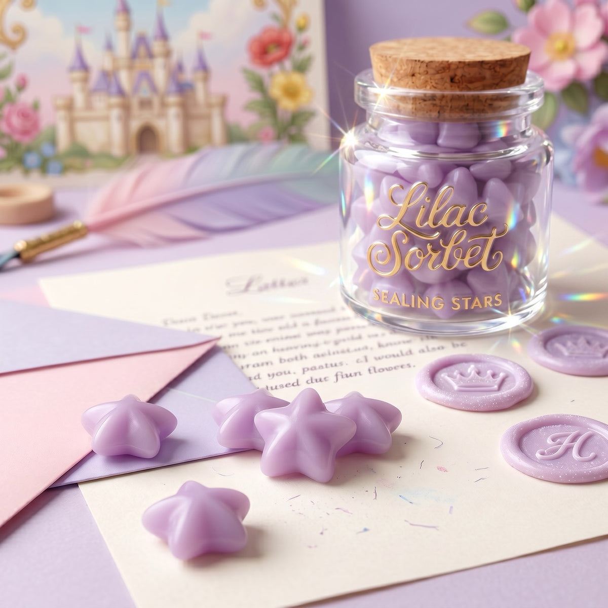 Lilac Sorbet Sealing Stars – Wax Sealing Beads