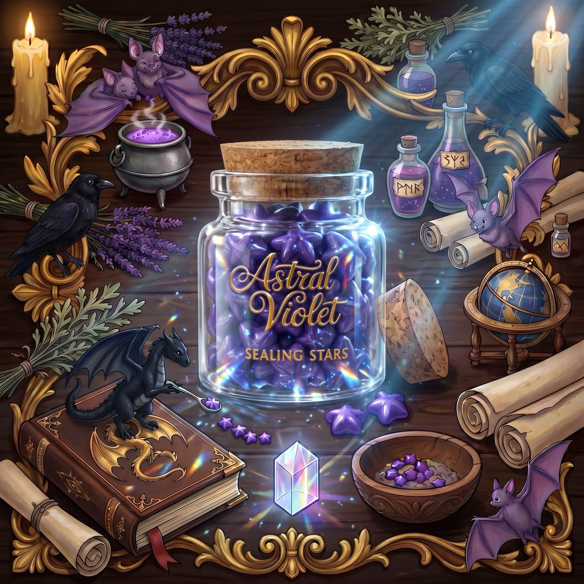 Astral Violet Sealing Stars – Wax Sealing Beads