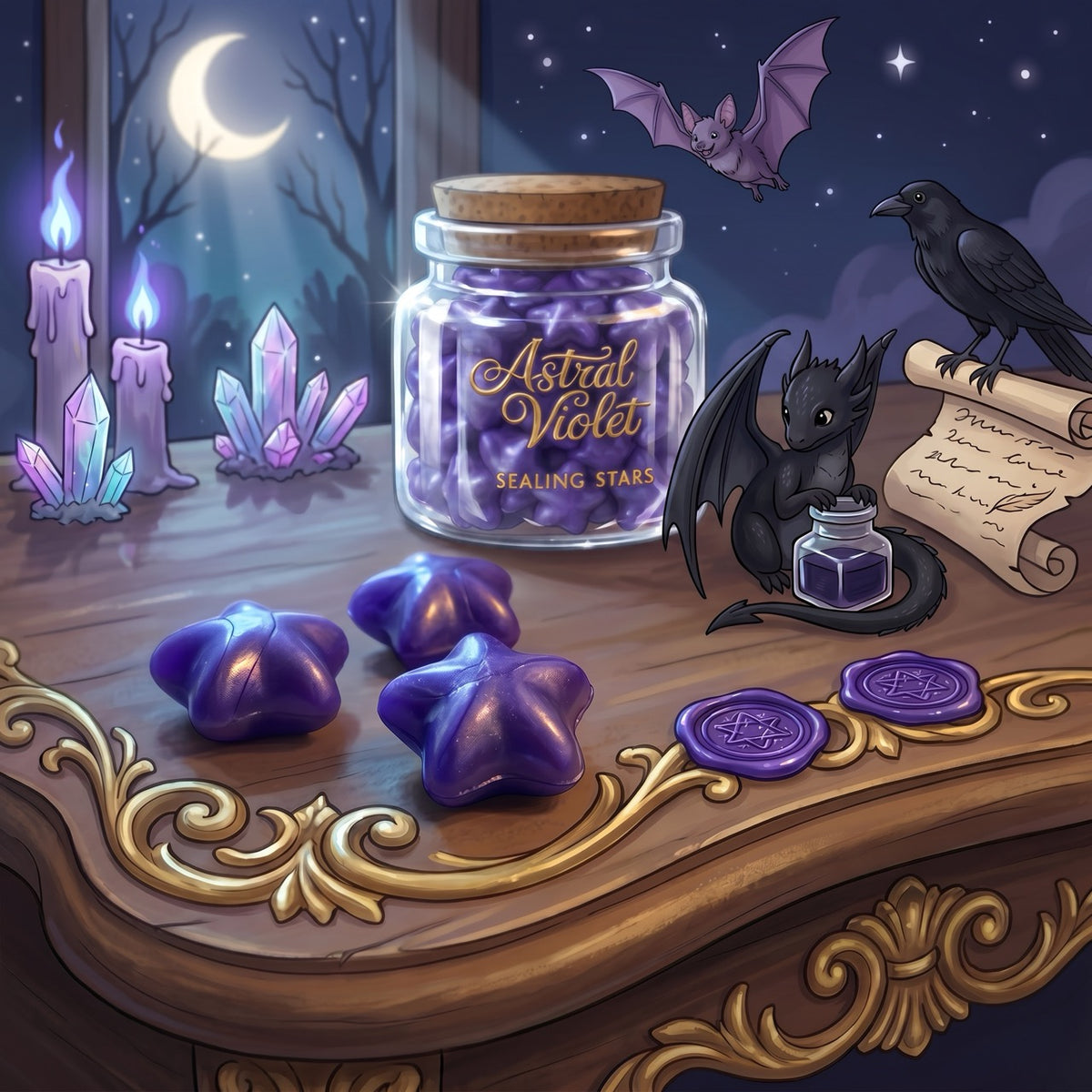 Astral Violet Sealing Stars – Wax Sealing Beads