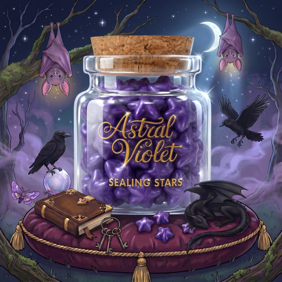 Astral Violet Sealing Stars – Wax Sealing Beads