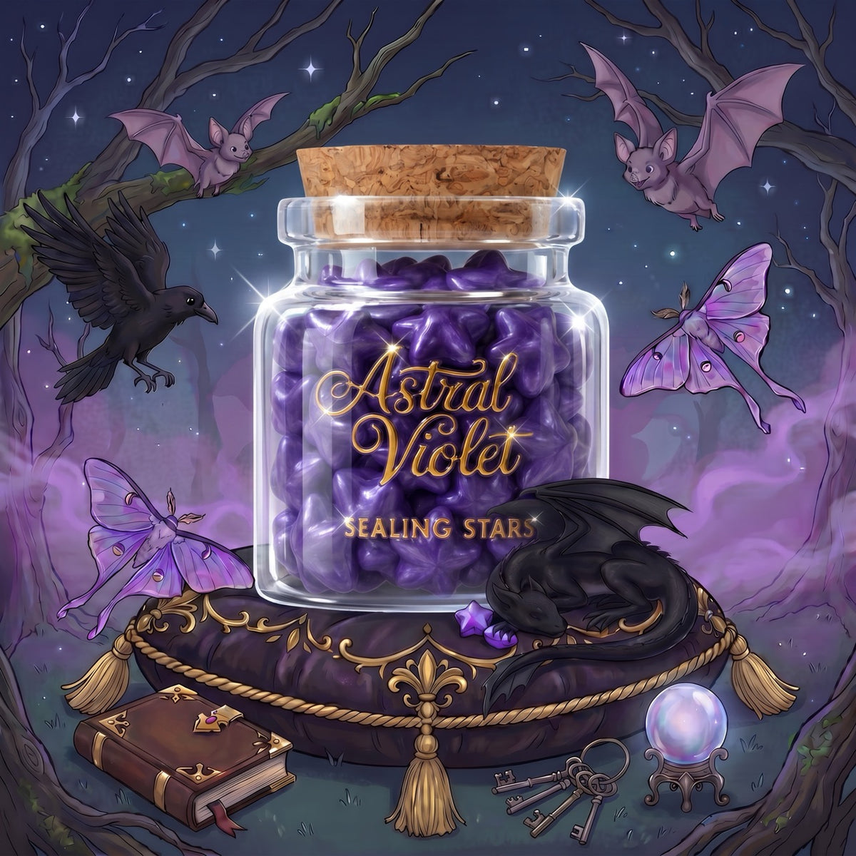 Astral Violet Sealing Stars – Wax Sealing Beads