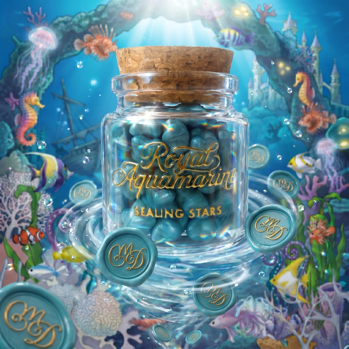 Royal Aquamarine Sealing Stars – Wax Sealing Beads
