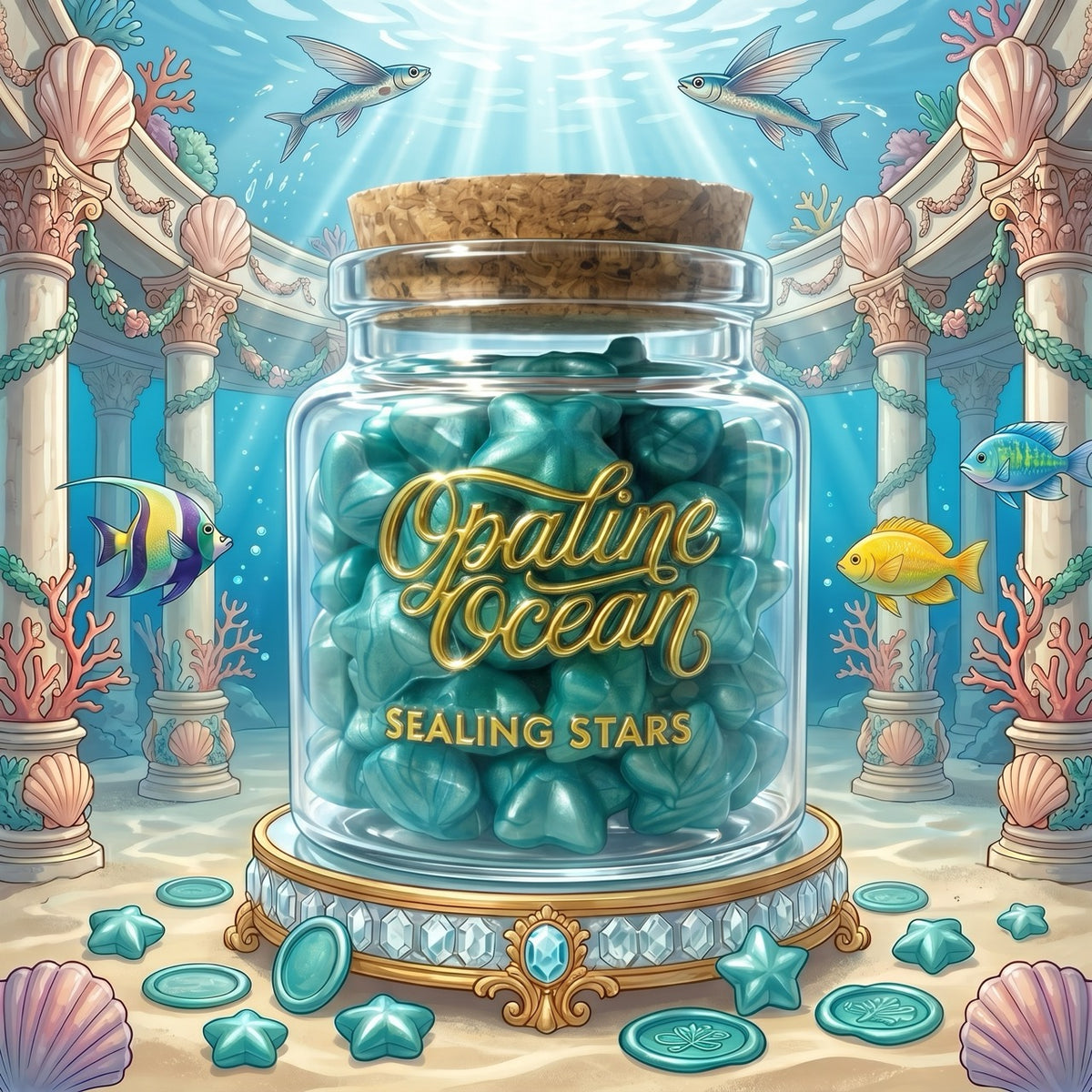 Opaline Ocean Sealing Stars – Wax Sealing Beads