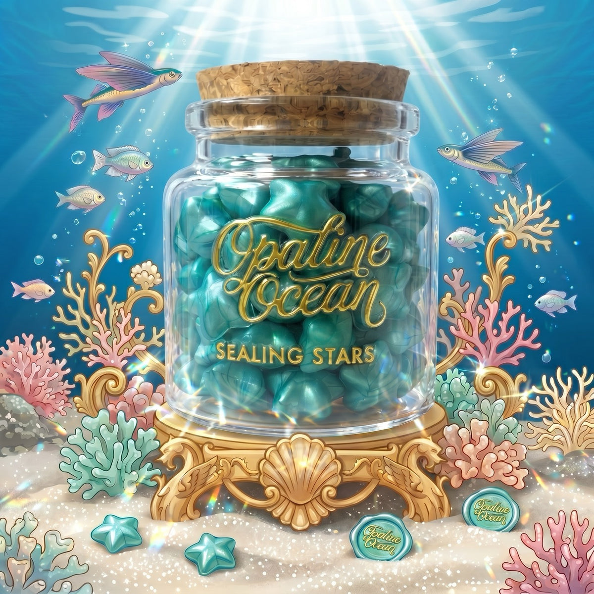 Opaline Ocean Sealing Stars – Wax Sealing Beads