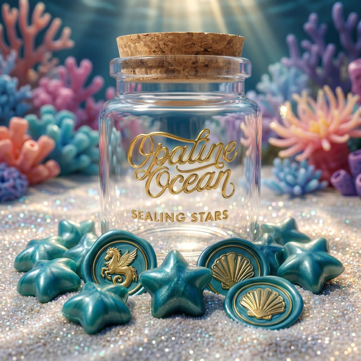 Opaline Ocean Sealing Stars – Wax Sealing Beads